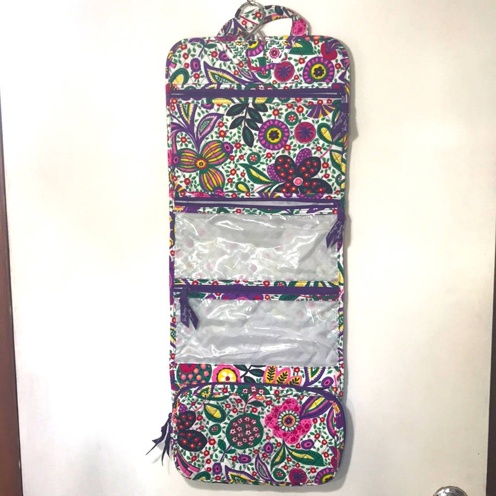 Vera Bradley Travel Makeup Hanging Zipper Bag